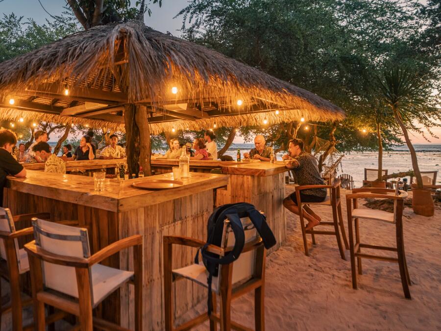 Sunset beach bar